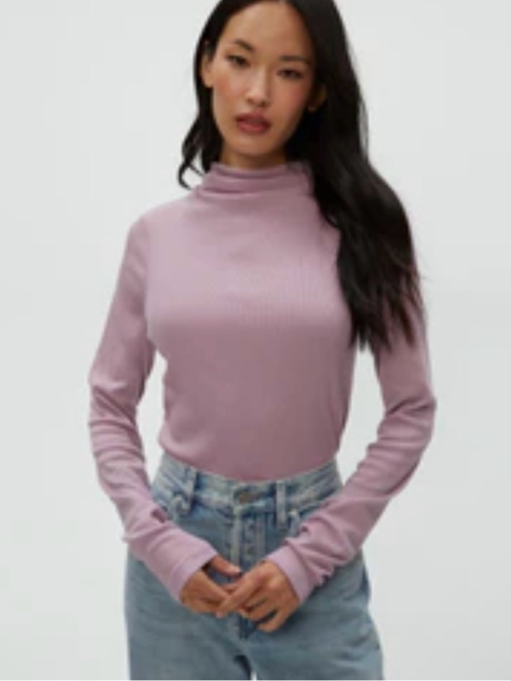 NWOT Michael Stars Janine mock neck tee